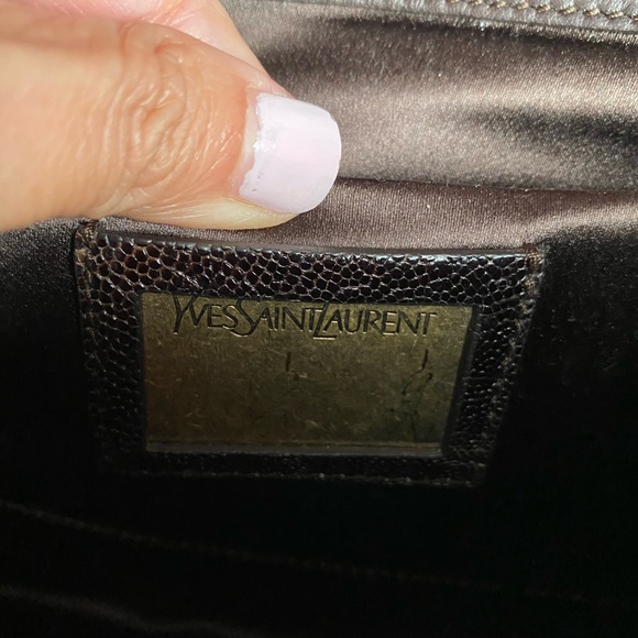 Authentic YSL Saint Laurent large python clutch handbag - Picture 8 of 9